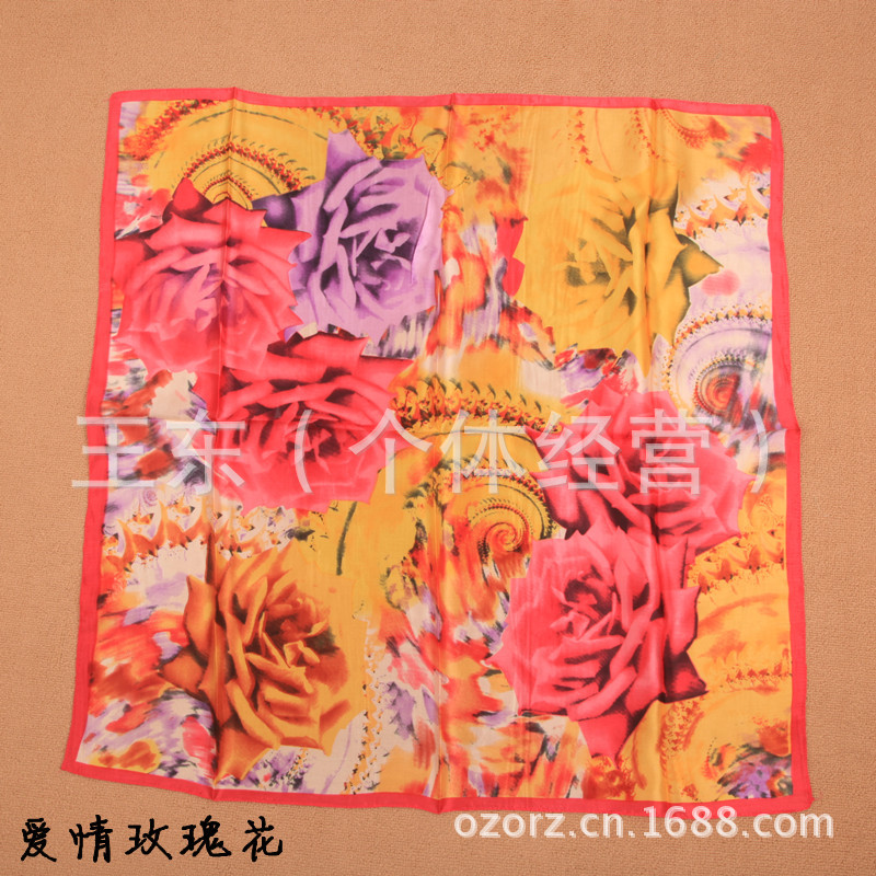 特价欧美印花女士真丝苏州缎桑蚕丝纯真丝丝巾大方