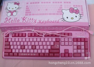 <em>键盘</em>-【厂家直销】KT键盘<em>女生键盘</em>卡通键盘粉