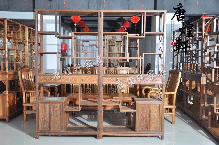 大号老式雕花博古架 (13)