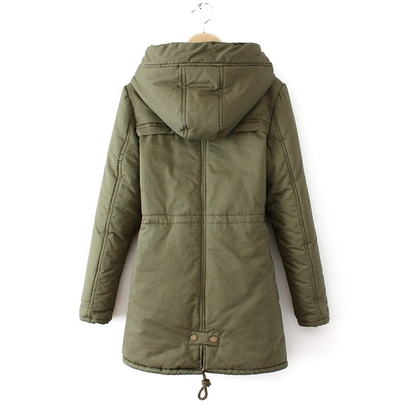 批发采购女式<em>棉衣</em>-14新款<em>棉服女韩版中长</em>水洗