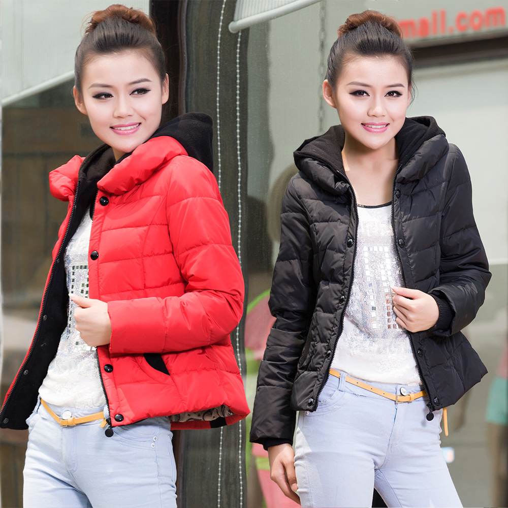实拍品牌韩版秋冬新款羽绒<em>棉服</em> <em>棉衣</em> <em>毛呢</em>连帽
