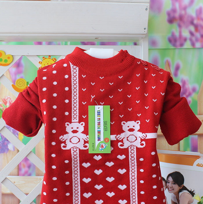 【宸逸两个<em>小熊卡通图案宝宝毛衣</em>,线衣,一手2