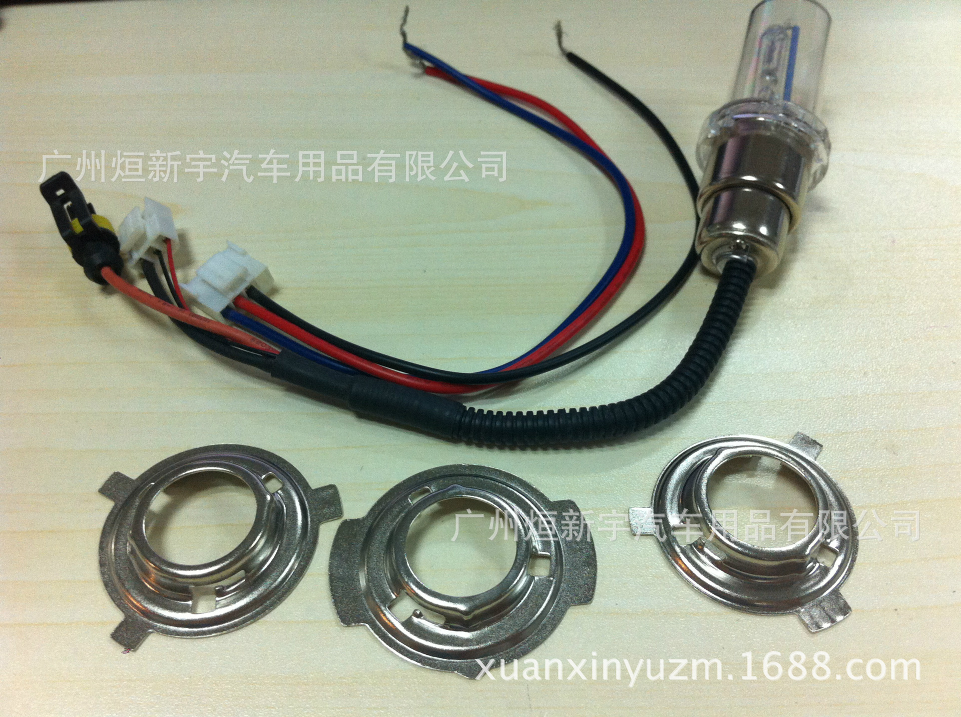 OEM外贸摩托车H6一体化氙气灯疝气灯安定器灯泡大灯前照灯改装