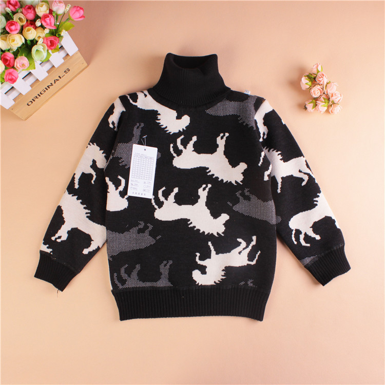 外贸品牌韩版秋款童装女童<em>小高领加绒加厚</em>儿童