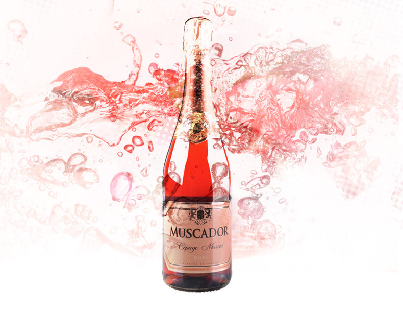 【法国进口起泡酒NO.2 蜜桃红甜型气泡酒 香槟