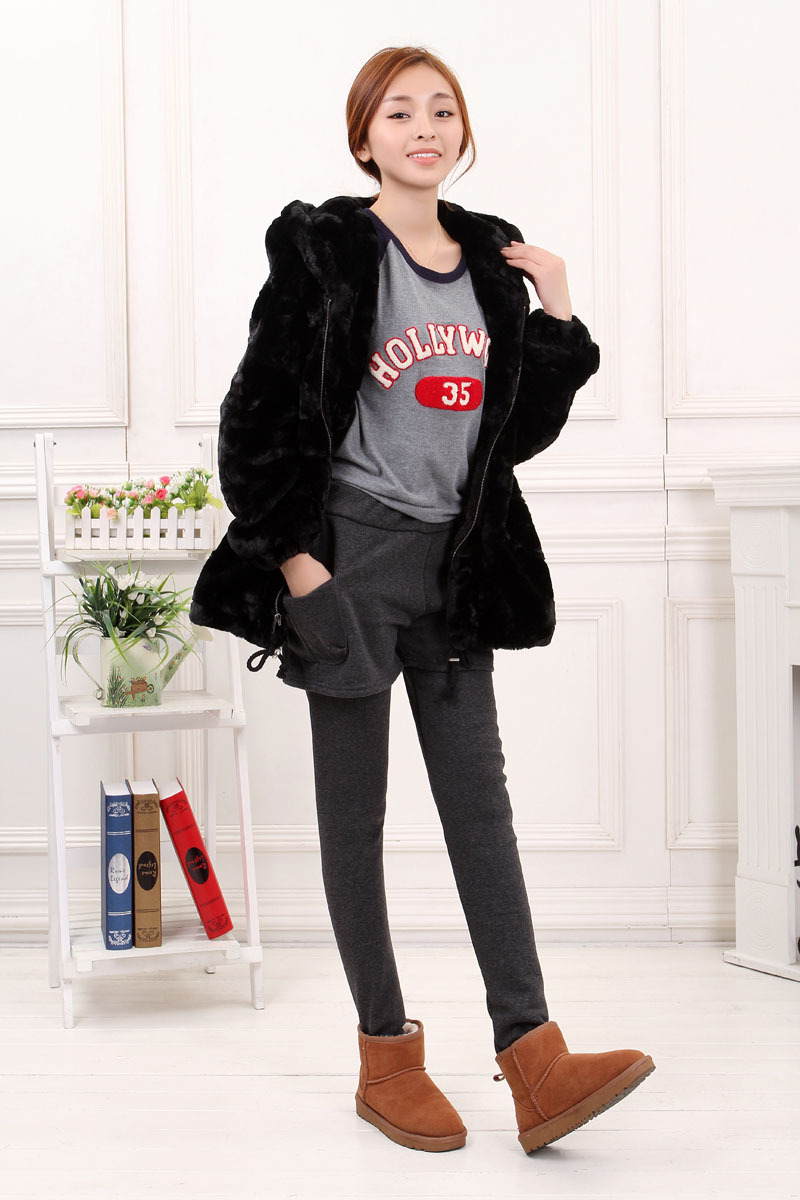 季新款 韩版休闲加厚侧边小口袋<em>短裤加长裤</em> 修