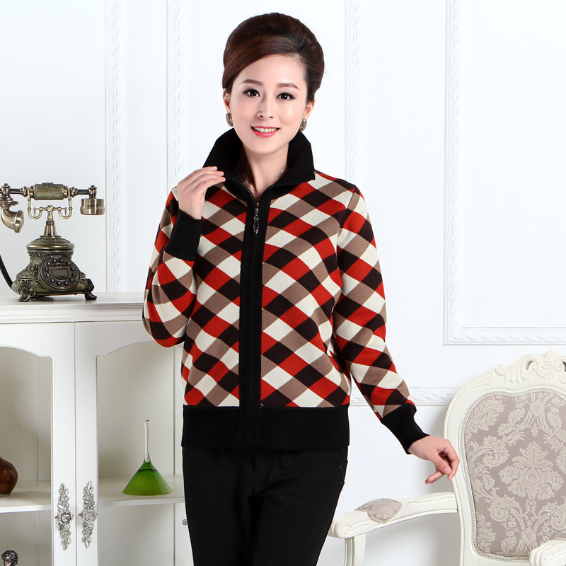 中老年羊绒衫<em>女</em> <em>中年</em>女装<em>开衫</em>毛衣外套 妈妈羊