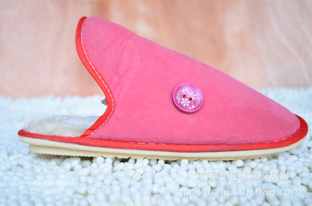 慈溪厂家供应EVA超厚超轻 毛绒休闲工艺棉拖