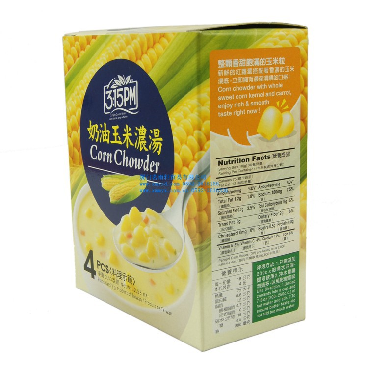 三點(diǎn)一刻臺(tái)灣進(jìn)口食品批發(fā) 3點(diǎn)1刻奶油玉米濃湯 3.15營養(yǎng)早餐72g
