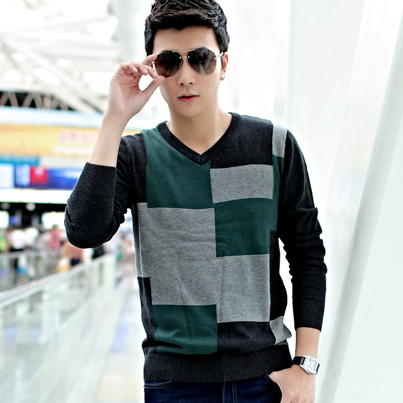 <em>时尚</em>都市凯邦威格<em>品牌</em>男装<em>毛衣</em> 韩版潮男男式