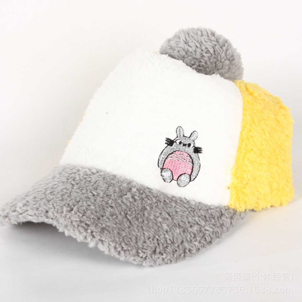 批发采购帽子-秋冬新款潮韩国儿童男女款毛绒