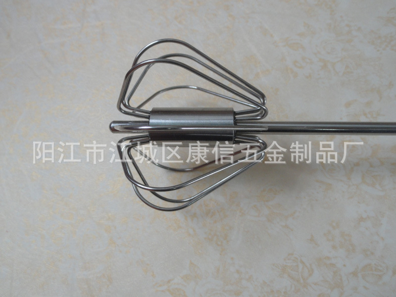 【阳江打蛋器 12寸不锈钢旋转打蛋器 手动打蛋