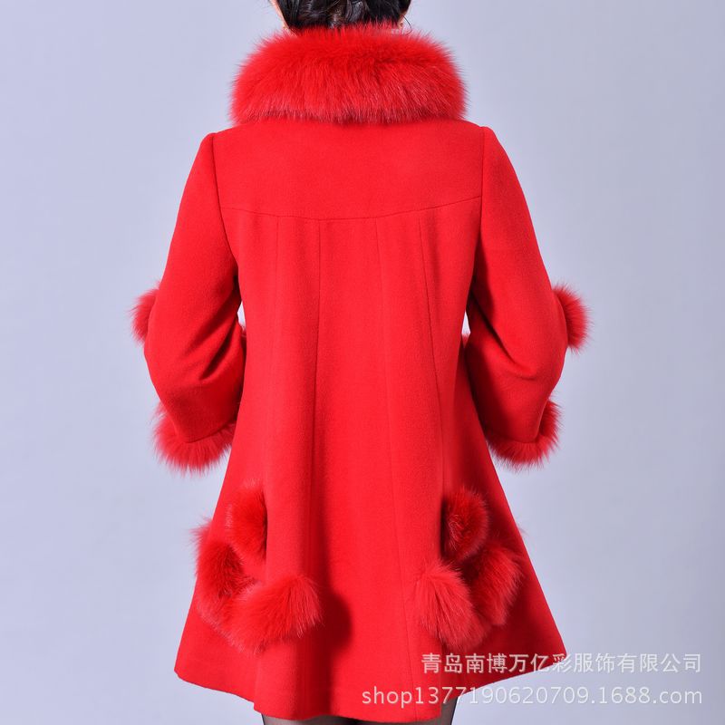 【羊绒大衣正品新款<em>女外套</em>秋冬装 <em>时尚</em>大气品
