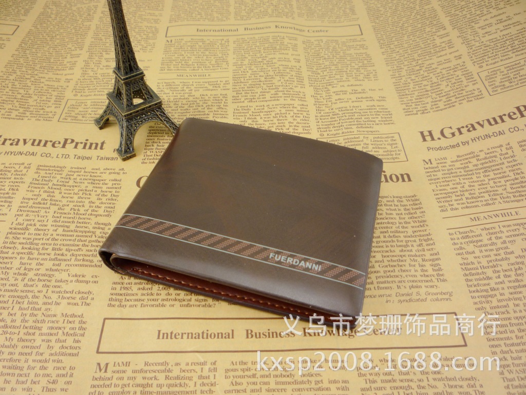 男士仿真皮盒裝精品錢包