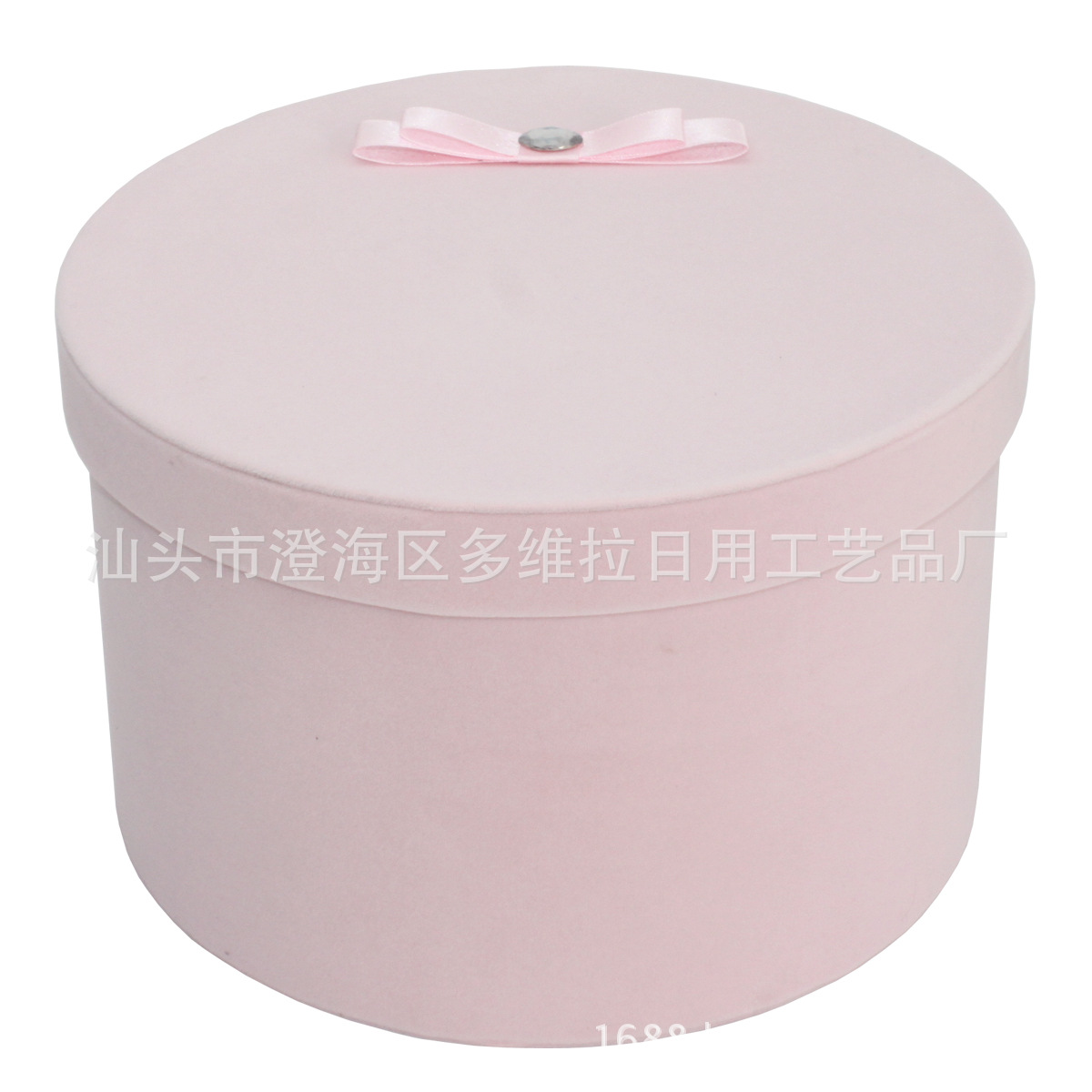 【【进口长毛绒圆形礼盒】直径24.5CM高16C