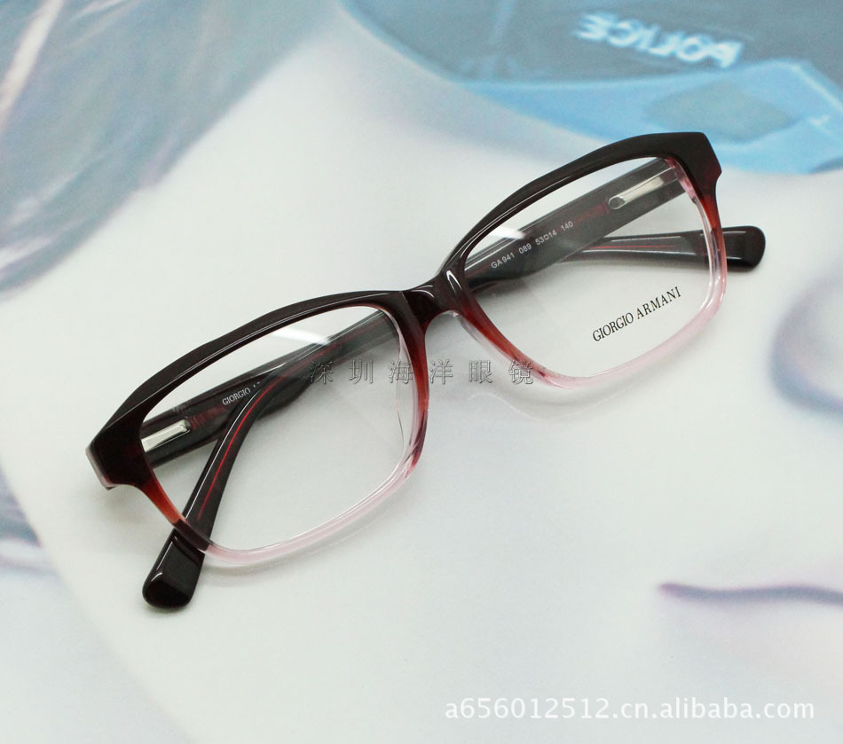 新款女款近视板材眼镜框批发|ga941品牌板材光学眼镜框深圳批发