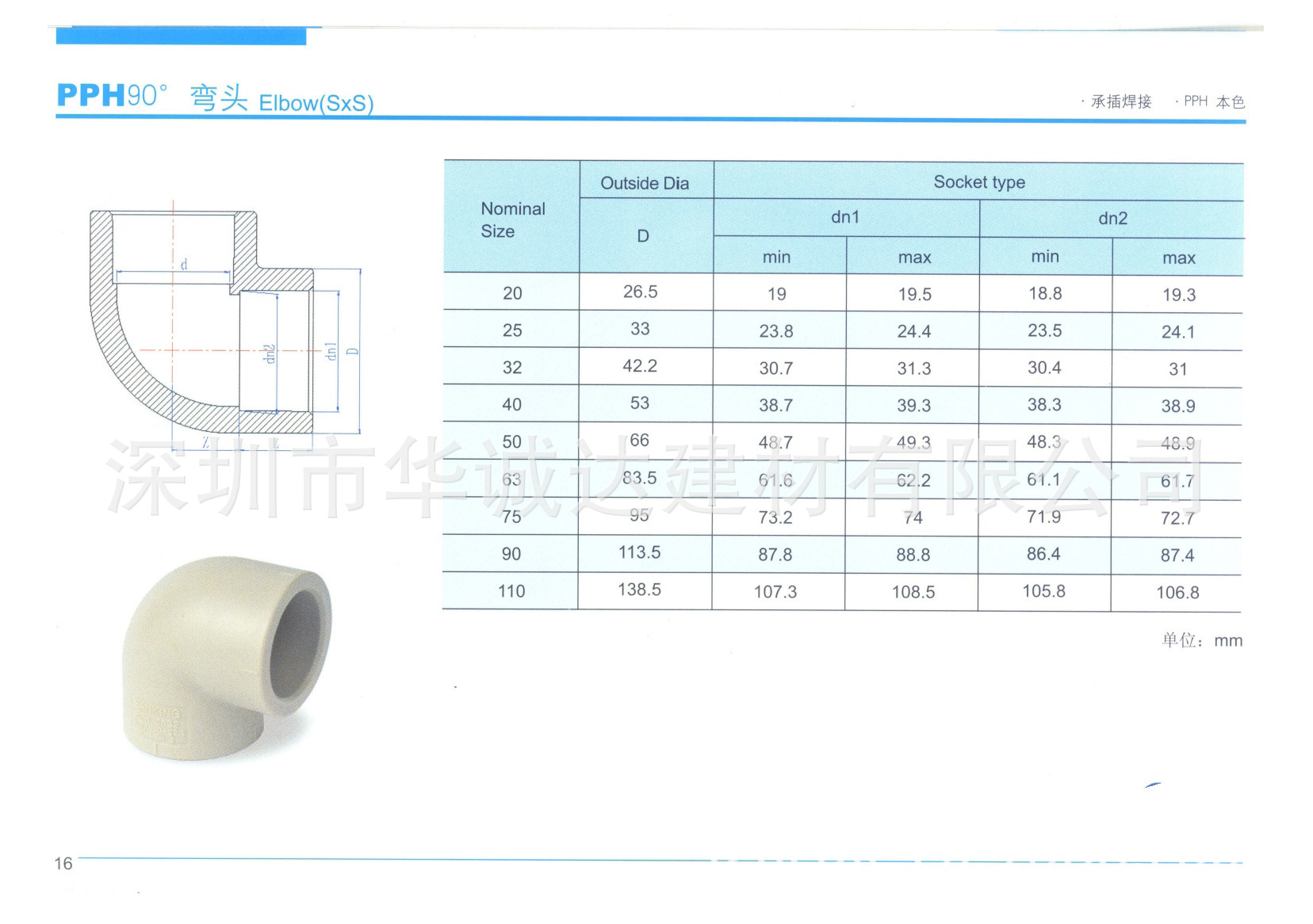 【供应PPH 90度弯头】