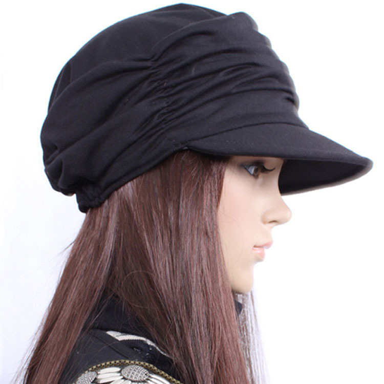 贸款 新款男女士全棉褶皱软沿休闲鸭舌帽子 图