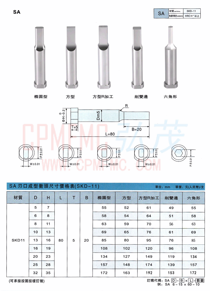 加工 模具 模具标准件 深圳厂家直销模具配件 六角冲头 冲针 导柱导套