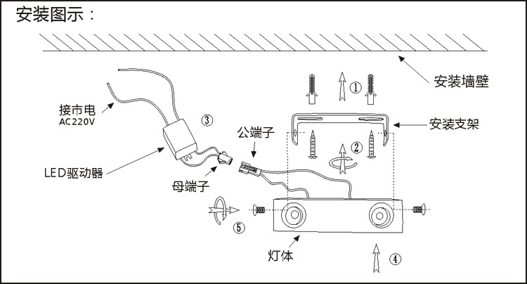 壁灯安装图