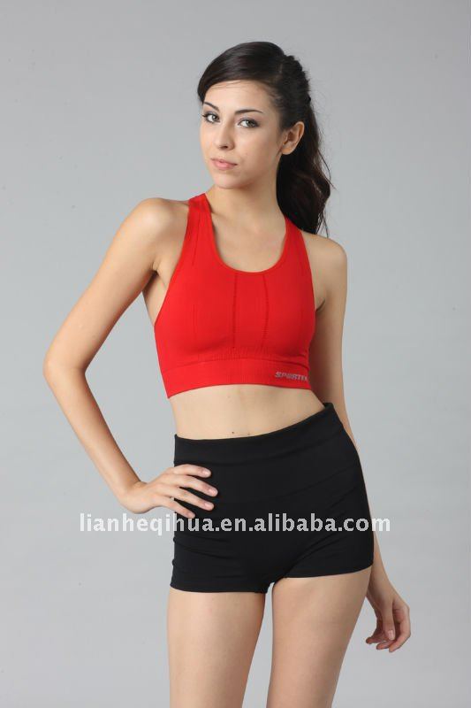 Fashion style seamless ladies sport bra