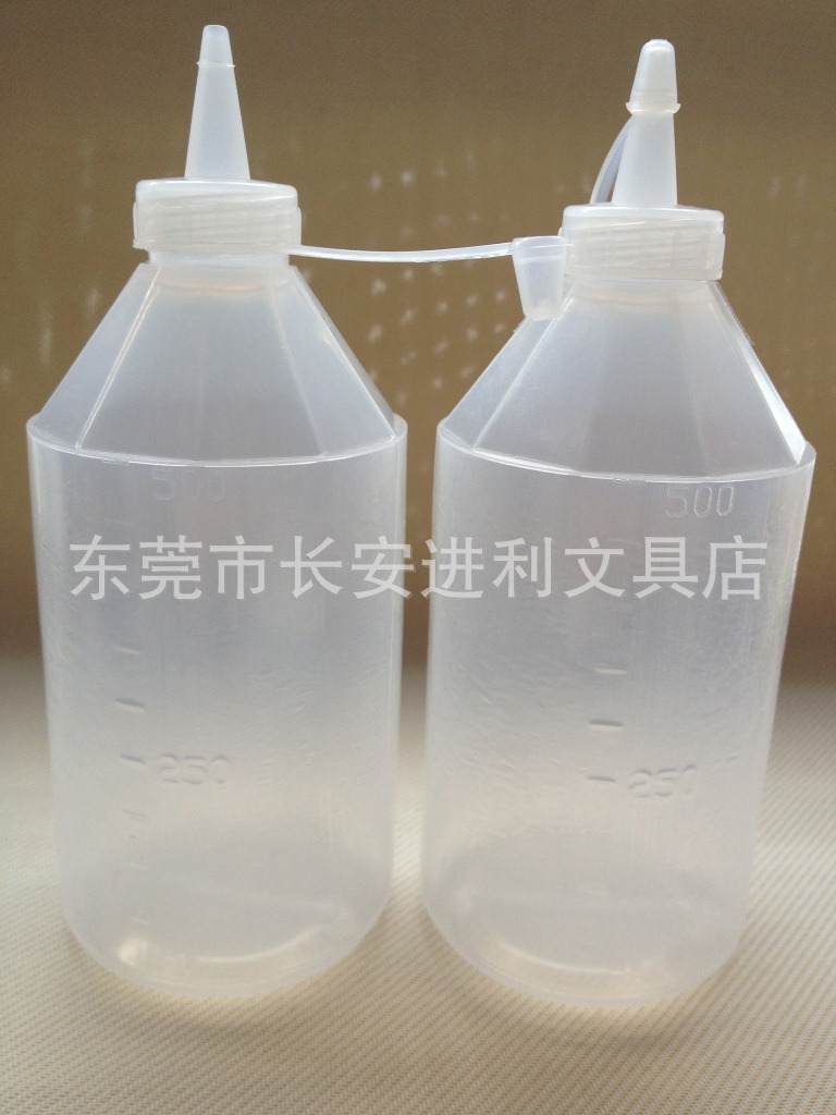 塑料瓶、壶-带盖点胶瓶奶嘴型滴胶瓶500ML赛拉图坐垫图片