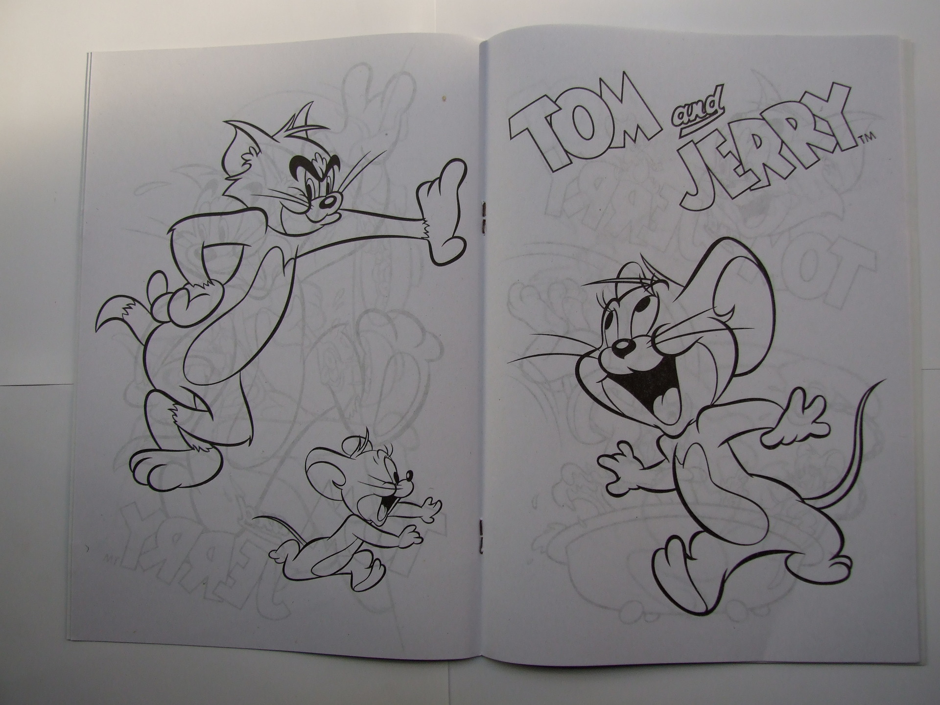 儿童创意绘画 供应卡通猫和老鼠填色本(绘画本)jfy019