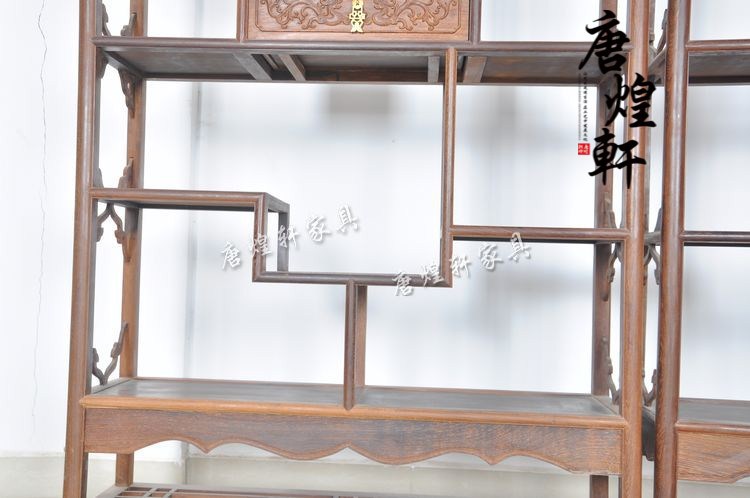 鸡翅木底网博古架 (3)