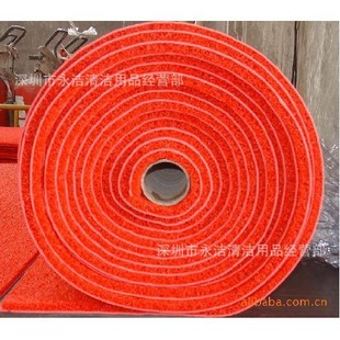 3a宝丽美红色地毯地垫卷材 pvc喷丝地毯 塑料防滑地毯 厂家批发