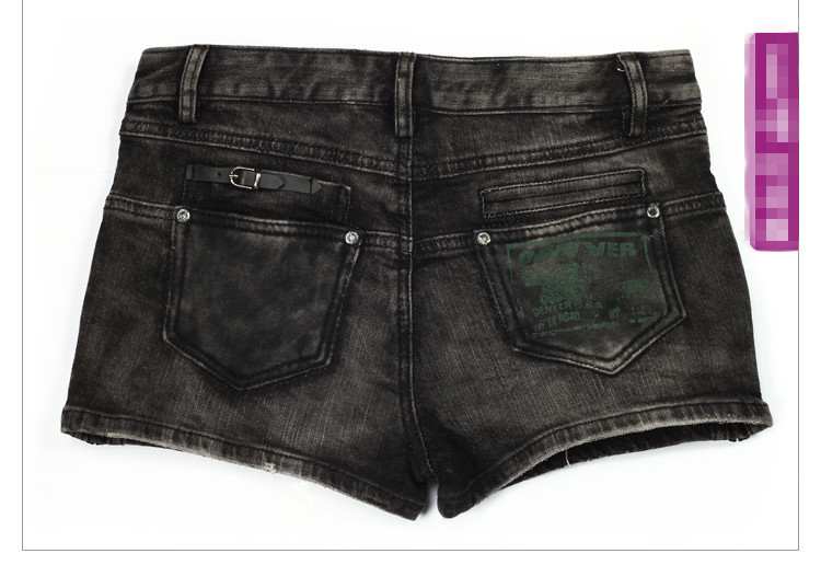 2013大码宽松<em>黑色</em>牛仔<em>短裤</em> 女式春夏装新款深
