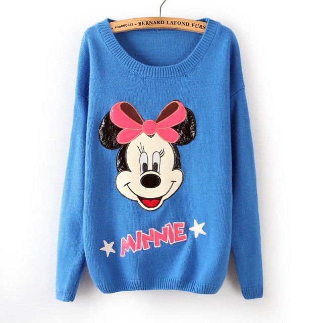 2013秋冬新款<em>毛衣</em> 女 韩版 可爱卡通<em>米奇米老鼠</em>