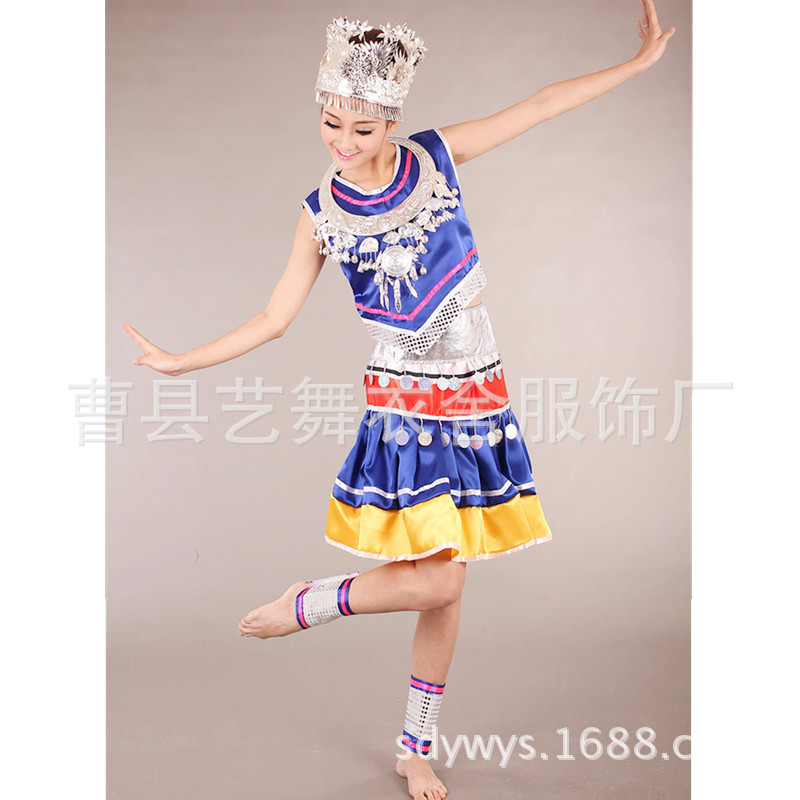 推出新款苗族<em>演出服饰</em>成人苗族<em>表演</em>服<em>女士</em>舞台