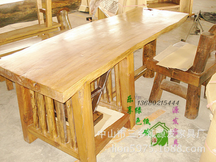 YF0507樟木茶台组合 六件套茶桌 茶几 客厅组合 时尚简约