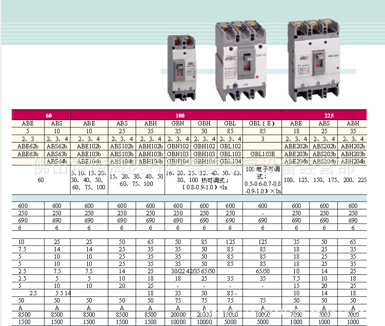 【佛山代理】韩国ls(lg)/产电空气开关低压断路器abs203b 200a