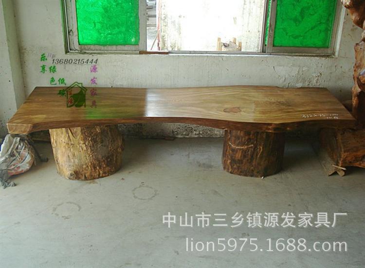 YF0529水花会议桌 长吧桌 原木餐桌 餐台 个性茶台 茶几