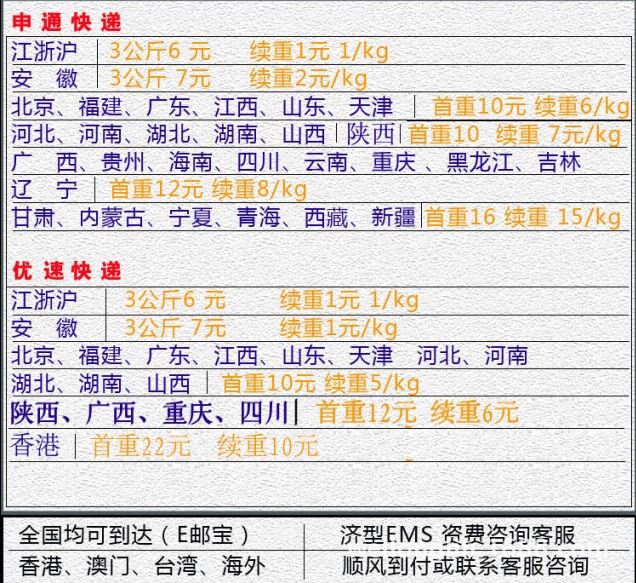运费说明