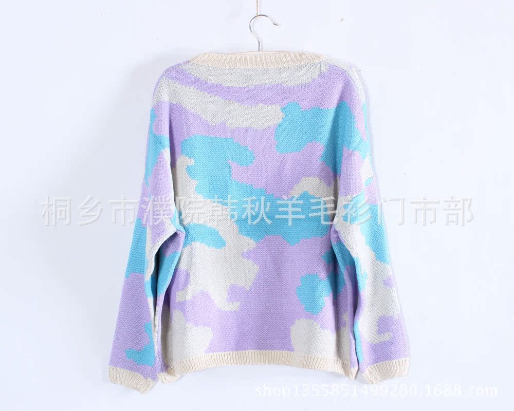 批发采购女式针织衫-复古宽松大码蝙蝠衫中国