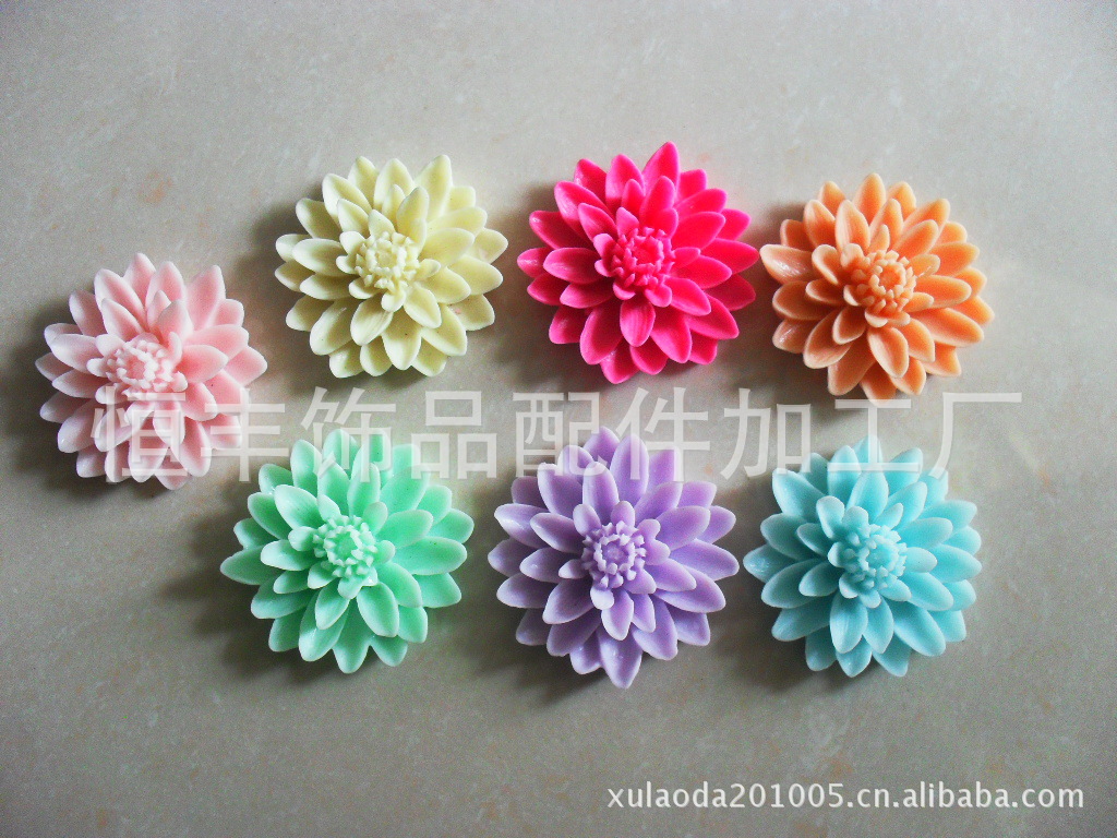 【义乌精美树脂花批发 手机diy配件 饰品配件 塑