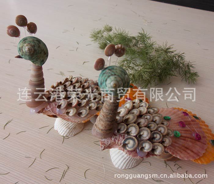 批发贝壳工艺品 海洋贝壳 动物孔雀造型(大)bk-gy-062-3图片_4
