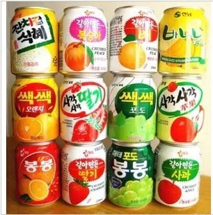 韩国进口饮料批发海太 草莓汁/梨/苹果/葡萄/粒粒橙238ml