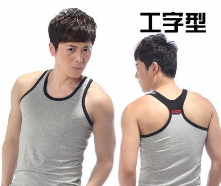 Men's bodybuilding vest-grey