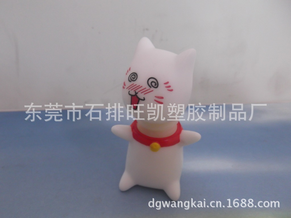 小猫笔，搪胶玩具，卡通笔