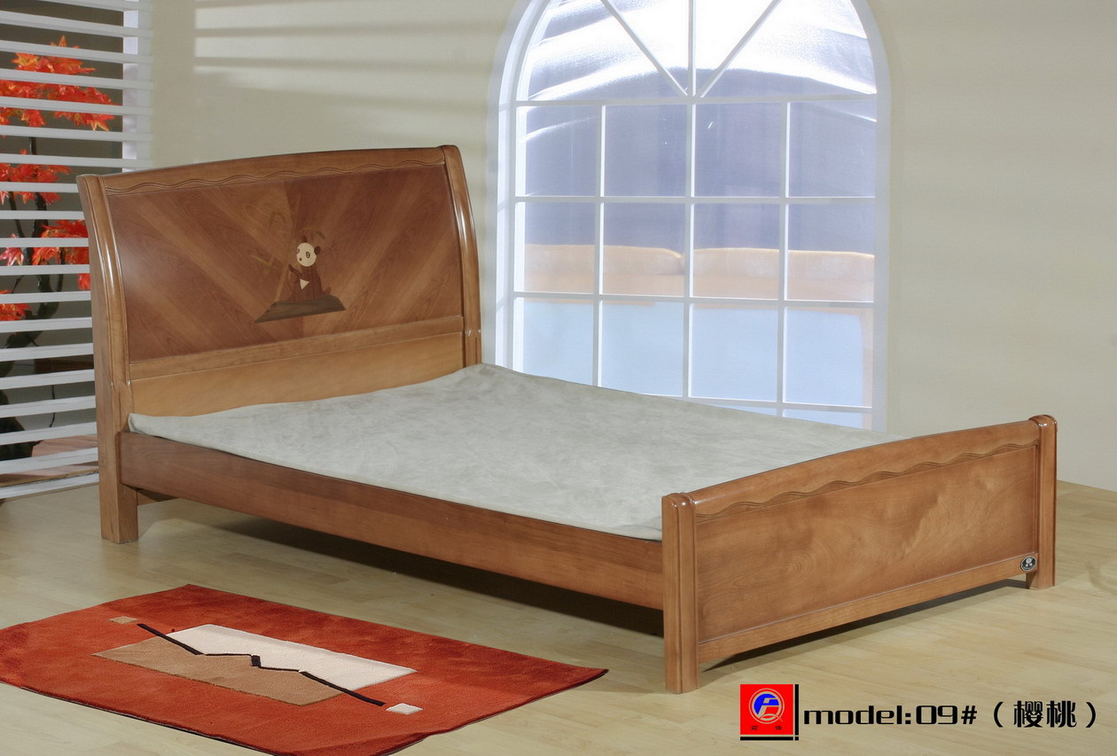 龙翔品牌实木床 前锋DT89 现代简约橡胶木单人