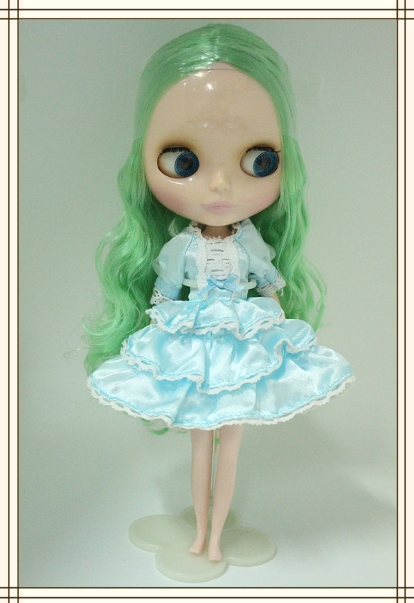 takara blythe 小<em>布</em>娃娃 B女 <em>大头妹</em> 头发浅绿色