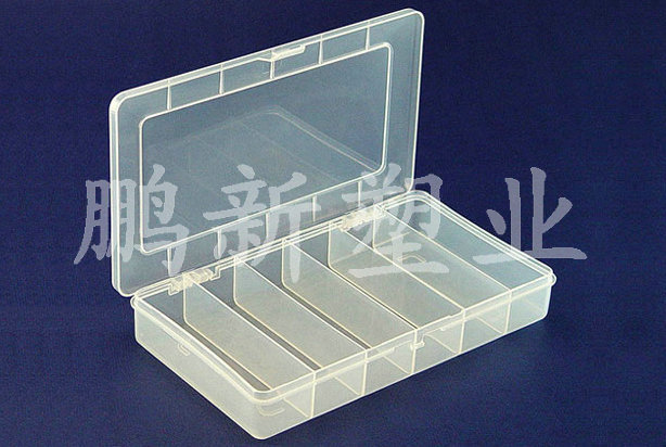 塑料盒-分格零件盒 PP白色透明元件盒 带盖零