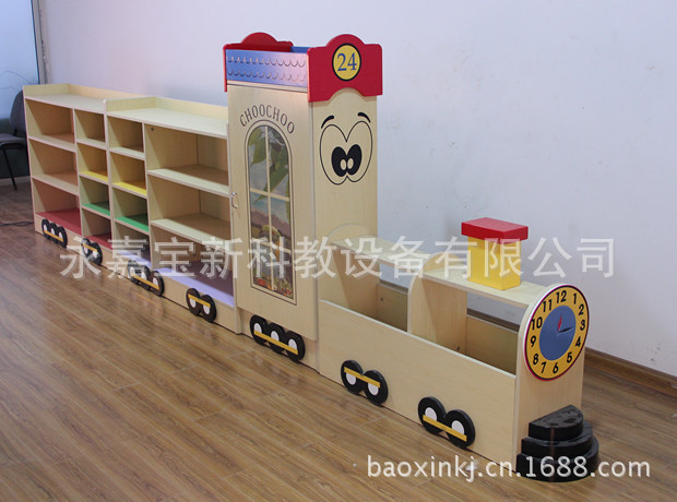 米奇玩具架 哆啦a梦积木柜c 小熊儿童早教木柜 木制玩具柜