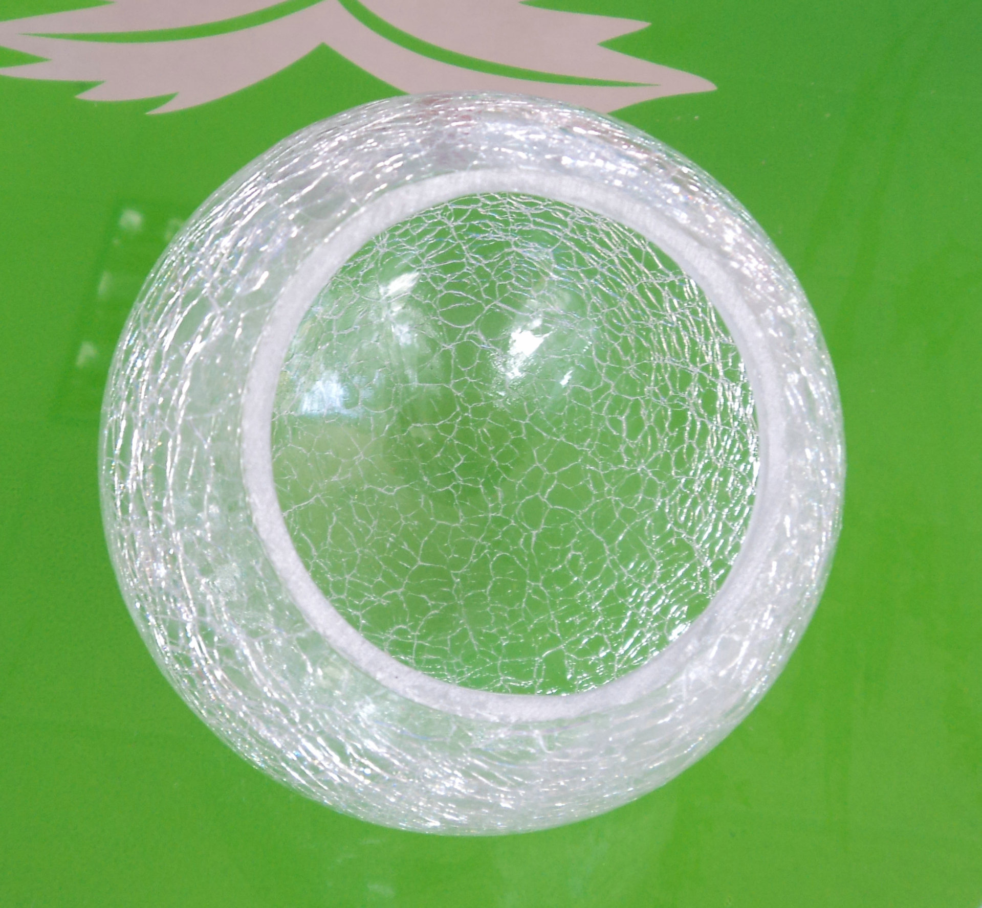 110太阳能炸水裂纹玻璃球灯罩