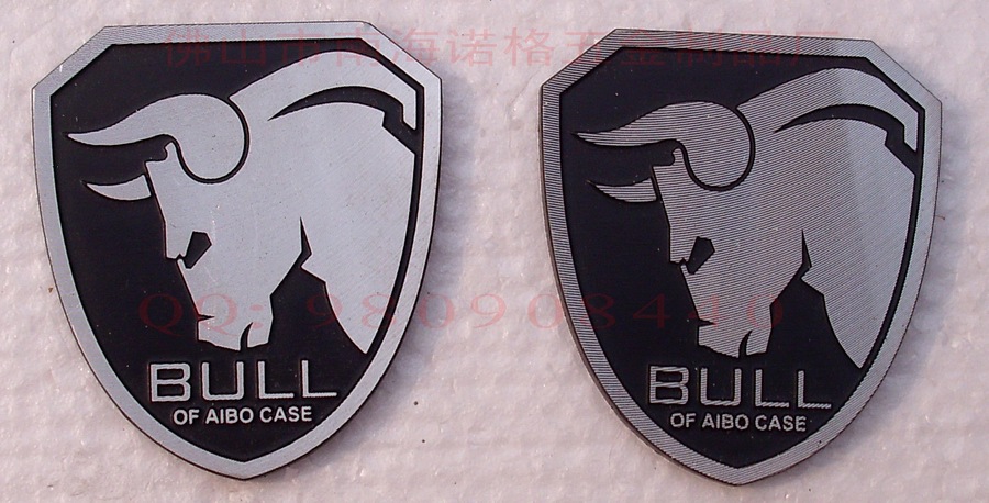 厂家供应 数码电子五金牛头标牌logo 铝合金金属标牌