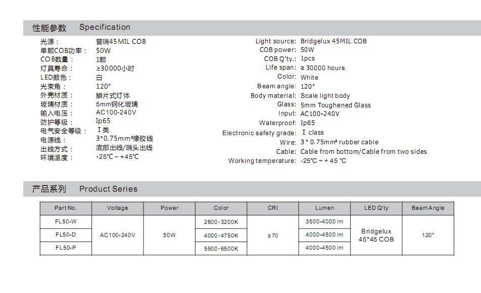 6 50W泛光灯