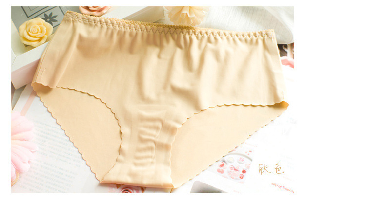 纯色<em>一片式无痕隐形</em>少女可爱<em>内裤</em>图片,纯色一